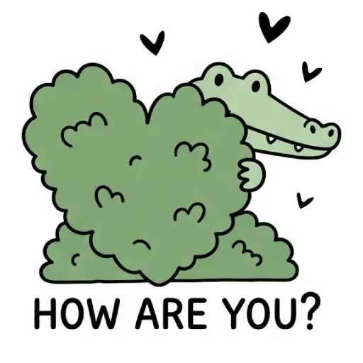 florak stickers, cute, funny, stickers, WhatsApp stickers, sticker pack, Alligator (17)